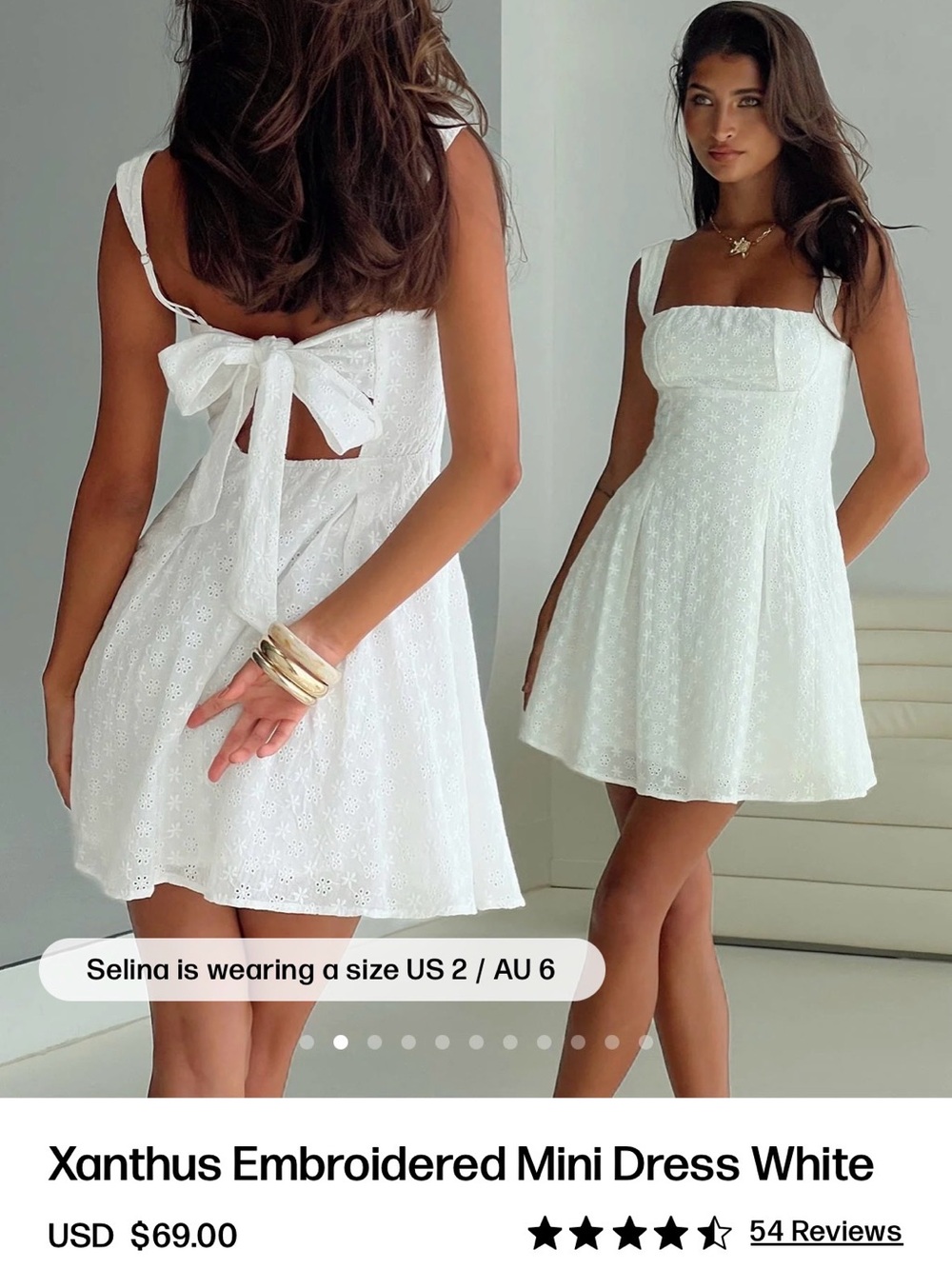 NEW Eyelet lace mini dress